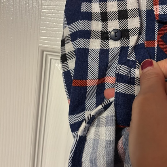 Eden & Olivia Plaid button down Shirt blue, red and white size small - Picture 7 of 10
